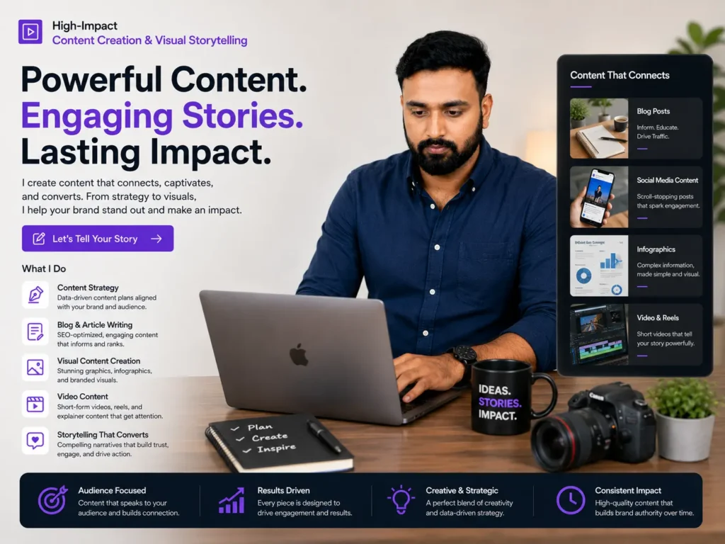illustration representing content creation and visual storytelling concepts